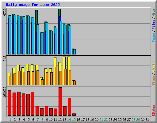 Daily usage for June 2025
