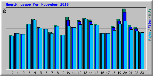 Hourly usage for November 2010