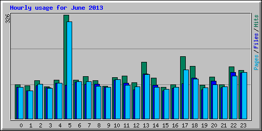 Hourly usage for June 2013