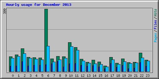 Hourly usage for December 2013