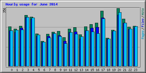 Hourly usage for June 2014