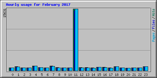 Hourly usage for February 2017