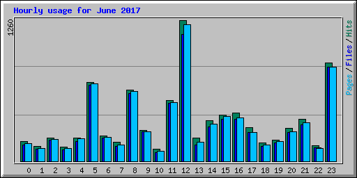 Hourly usage for June 2017