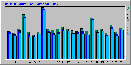 Hourly usage for November 2017