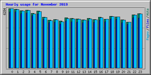Hourly usage for November 2019