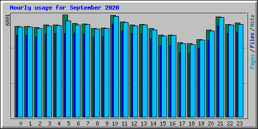 Hourly usage for September 2020