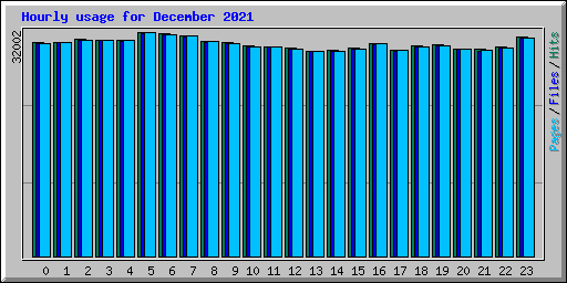 Hourly usage for December 2021