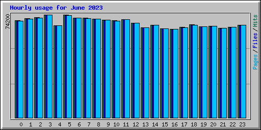Hourly usage for June 2023