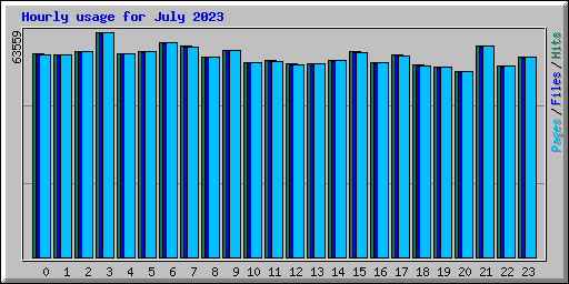 Hourly usage for July 2023