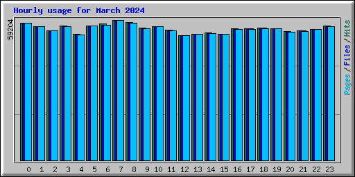Hourly usage for March 2024